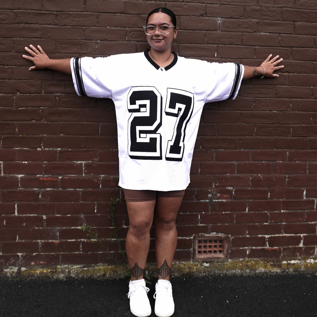 Short Sleeve Gridiron Tee | White