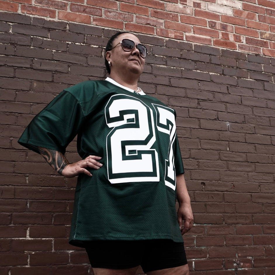 Short Sleeve Gridiron Tee | Forest Green
