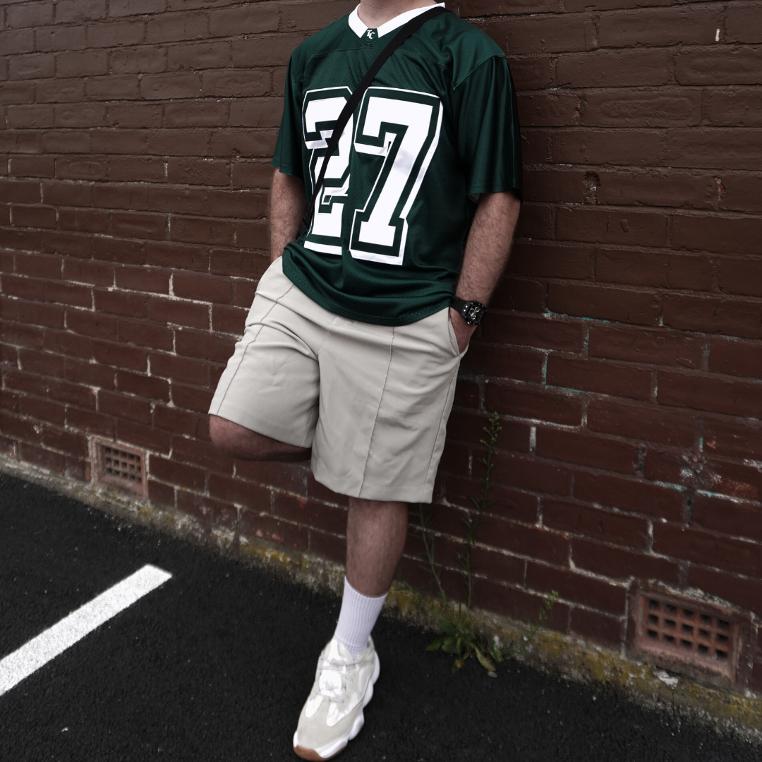 Short Sleeve Gridiron Tee | Forest Green