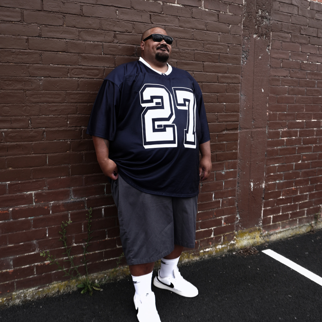 Short Sleeve Gridiron Tee | Navy