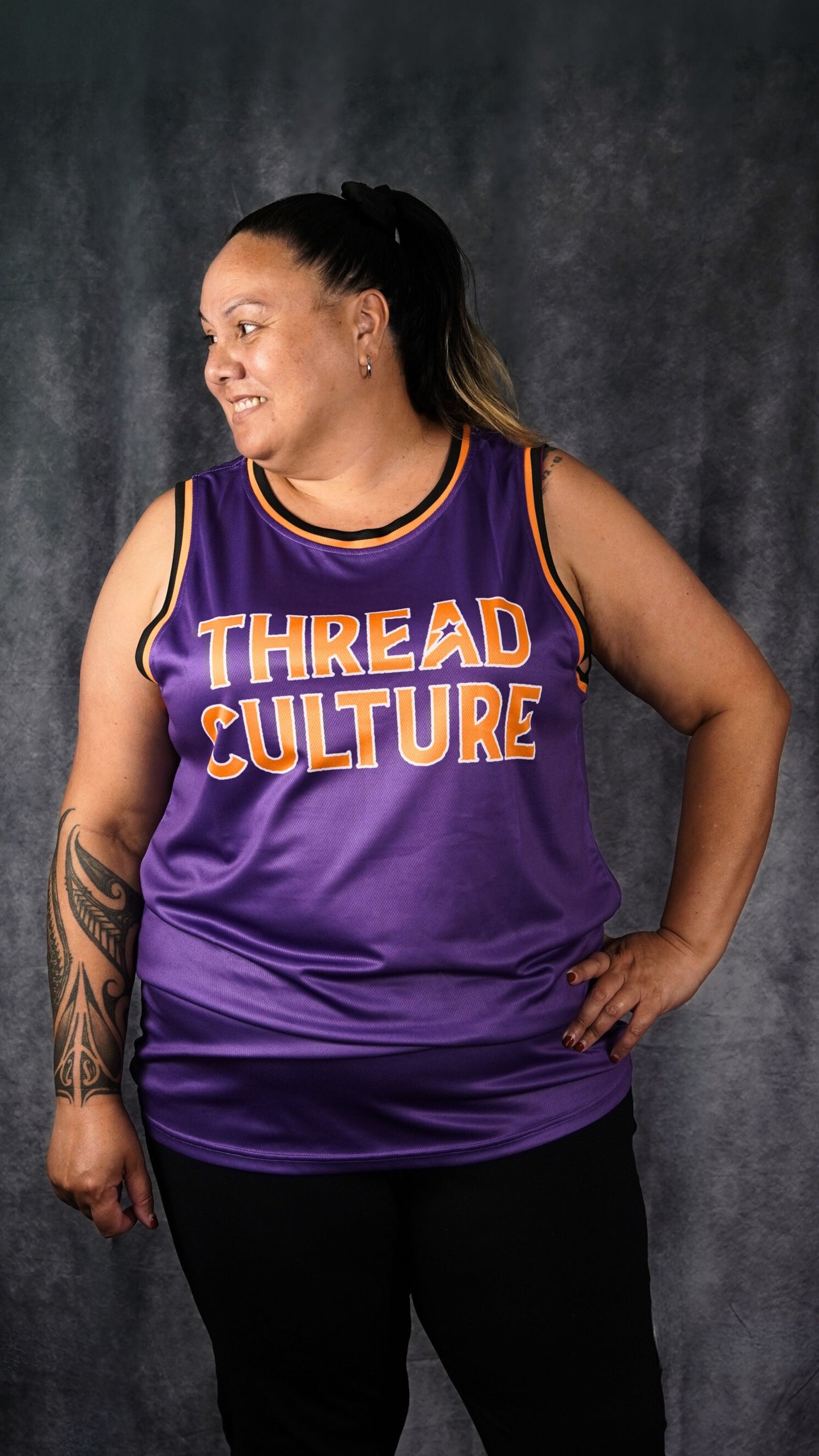 TC Light Weight Basketball Singlet | Purple/Orange