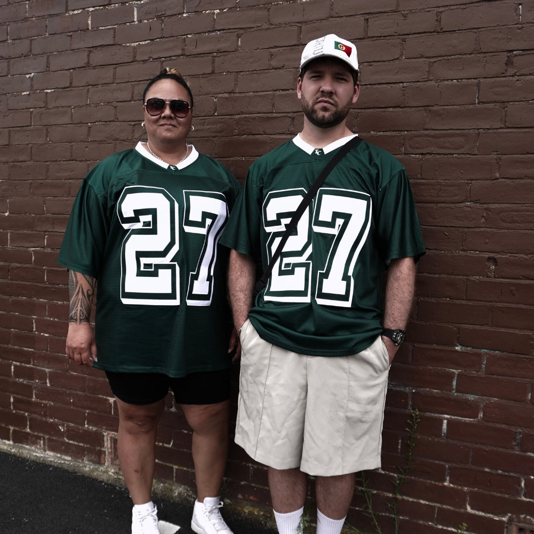 Short Sleeve Gridiron Tee | Forest Green